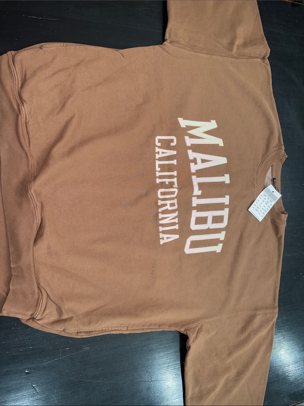 BRANDY MELVILLE malibu appliqué sweatshirt. one size. NEW with tags.